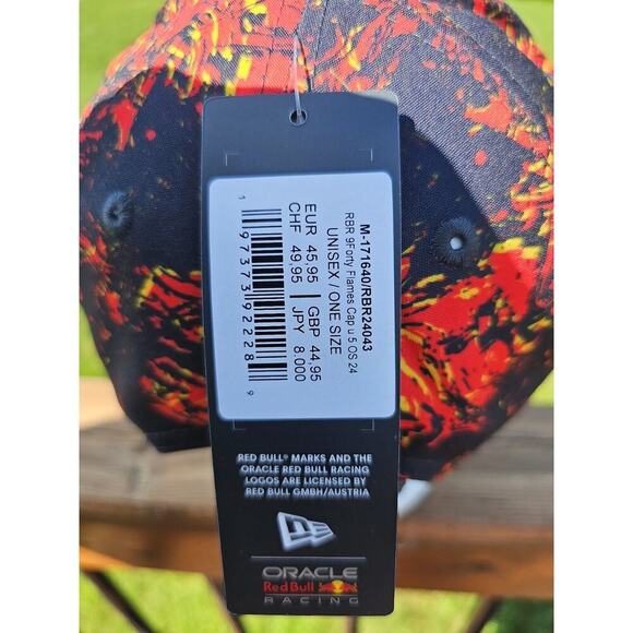 Oracle Red Bull Racing 9forty Flames Hat Cap Adjustable Unisex New Era - Picture 7 of 8